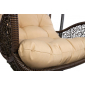 Кресло подвеcное Ecodesign Flyhang сталь, искусственный ротанг коричневый Фото 2