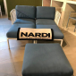 Лаунж-диван двухместный Nardi Komodo стеклопластик, Sunbrella белый, синий Фото 12