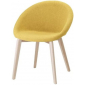 Кресло с обивкой Scab Design Natural Giulia Pop бук, технополимер, ткань натуральный бук, желтый Фото 1