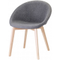 Кресло с обивкой Scab Design Natural Giulia Pop бук, технополимер, ткань натуральный бук, серый Фото 1