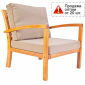 Кресло деревянное с подушками ACACIA Milano массив робинии, дралон натуральный Фото 1