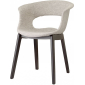Кресло с обивкой Scab Design Natural Miss B Pop бук, поликарбонат, ткань венге, светло-серый Фото 1