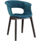 Кресло с обивкой Scab Design Natural Miss B Pop бук, поликарбонат, ткань венге, морская волна Фото 1
