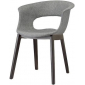 Кресло с обивкой Scab Design Natural Miss B Pop бук, поликарбонат, ткань венге, серый Фото 1