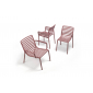Лаунж-кресло пластиковое Nardi Doga Relax стеклопластик марсала Фото 10
