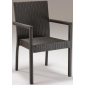 Кресло плетеное RosaDesign Linear алюминий, искусственный ротанг черный Фото 1
