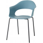 Кресло пластиковое Scab Design Lady B сталь, технополимер антрацит, голубой Фото 1