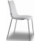 Стул с обивкой Scab Design Zebra Pop 4 legs  сталь, поликарбонат, искусственная кожа хром, белый Фото 1