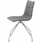 Стул с обивкой Scab Design Zebra Pop сталь, поликарбонат, ткань хром, серый Фото 1