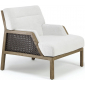 Кресло деревянное с подушками Ethimo Grand Life мореный тик, роуп, акрил мореный тик, белый Фото 1