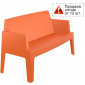 Диван пластиковый двухместный Siesta Contract Box Sofa полипропилен оранжевый Фото 1