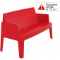 Диван пластиковый двухместный Siesta Contract Box Sofa полипропилен красный Фото 1