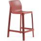 Стул пластиковый полубарный Nardi Net Stool Mini стеклопластик коралловый Фото 1