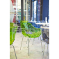 Кресло прозрачное PAPATYA Opal-ML сталь, поликарбонат хромированный, зеленый Фото 6