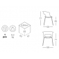 Кресло с обивкой Scab Design Miss B Pop coated steel frame сталь, поликарбонат, ткань антрацит, морская волна Фото 2