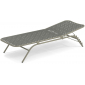 Шезлонг-лежак металлический EMU Yard эластичные ремни, алюминий Фото 1