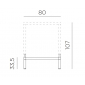 Комплект для увеличения высоты стола Nardi Kit Cube 80 High алюминий антрацит Фото 2