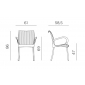 Кресло пластиковое Nardi Dama алюминий, стеклопластик антрацит Фото 2