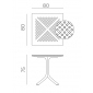 Стол пластиковый обеденный Nardi ClipX 80 стеклопластик белый Фото 2