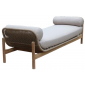 Лежак деревянный с подушками JOYGARDEN Talara акация, роуп, олефин натуральный, бежевый Фото 1