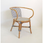 Кресло плетеное RosaDesign Bistrot манао, искусственный ротанг белый, капучино Фото 8