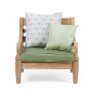 Кресло деревянное с подушками RosaDesign Java тик, ткань Фото 3