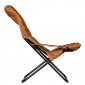 Кресло-шезлонг металлическое складное Fiam Fiesta Soft Leather сталь, кожа Фото 6
