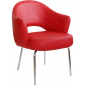 Кресло с обивкой Beon A621 металл, экокожа красный Фото 1