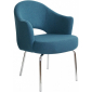 Кресло с обивкой Beon A621 металл, кашемир серо-синий Фото 1