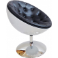 Кресло дизайнерское Beon Lotus Lux A606 металл, пластик ABS, экокожа белый, черный Фото 2