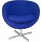 Кресло дизайнерское Beon A686  металл, кашемир синий Фото 2