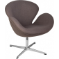Кресло с обивкой Beon Swan (Arne Jacobsen) A062 металл, кашемир серый Фото 1