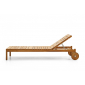 Шезлонг-лежак деревянный с матрасом Varaschin Barcode тик, ткань Фото 6