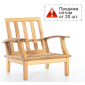 Кресло деревянное с подушкой WArt Trend 1 ироко, ткань Etisilk Фото 1