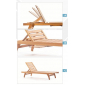 Шезлонг-лежак деревянный со столиком WArt Shine Plus ироко Фото 4