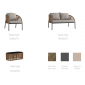 Комплект плетеной мебели Uniko Tisbe алюминий, канат, ткань серый, натуральный, тортора Фото 2