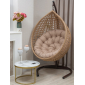 Кресло плетеное подвесное Astella Furniture Fresco XL сталь, искусственный ротанг, ткань светло-коричневый Фото 1