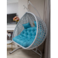 Кресло плетеное подвесное двухместное Astella Furniture Fresco Grande 2XL сталь, искусственный ротанг, ткань белый Фото 8