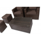 Комплект плетеной мебели Astella Furniture Милан сталь, искусственный ротанг, ткань коричневый, кофе Фото 9