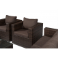 Комплект плетеной мебели Astella Furniture Милан сталь, искусственный ротанг, ткань коричневый, кофе Фото 5