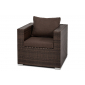 Комплект плетеной мебели Astella Furniture Милан сталь, искусственный ротанг, ткань коричневый, кофе Фото 3