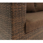 Диван плетеный трехместный с подушками Astella Furniture Милан сталь, искусственный ротанг, ткань коричневый, кофе Фото 4