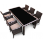 Комплект плетеной мебели Astella Furniture Лимаро сталь, искусственный ротанг, ткань коричневый Фото 1