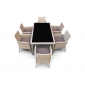 Комплект плетеной мебели Astella Furniture Мирамар сталь, искусственный ротанг, ткань бежевый, коричневый Фото 2