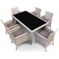 Комплект плетеной мебели Astella Furniture Мирамар сталь, искусственный ротанг, ткань бежевый, коричневый Фото 1