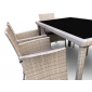 Комплект плетеной мебели Astella Furniture Мирамар сталь, искусственный ротанг, ткань бежевый, коричневый Фото 3