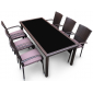 Комплект плетеной мебели Astella Furniture Лион сталь, искусственный ротанг, ткань коричневый Фото 1