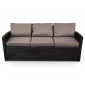 Комплект плетеной мебели Astella Furniture Лагуна сталь, искусственный ротанг, ткань коричневый Фото 4