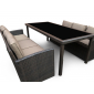 Комплект плетеной мебели Astella Furniture Лагуна сталь, искусственный ротанг, ткань коричневый Фото 2