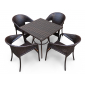 Комплект плетеной мебели Astella Furniture Азалия сталь, искусственный ротанг коричневый Фото 1